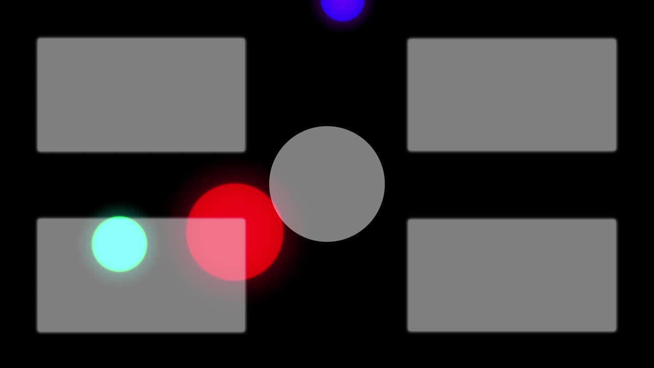 esfera de bola colorida tarjeta de finalización pantalla de finalización gráficos de movimiento