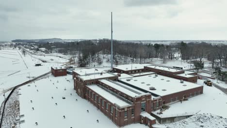 A-local-water-filtration-plant-along-a-lake-shore