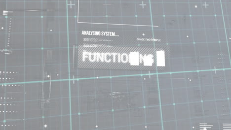 animation of digital data processing over grey background