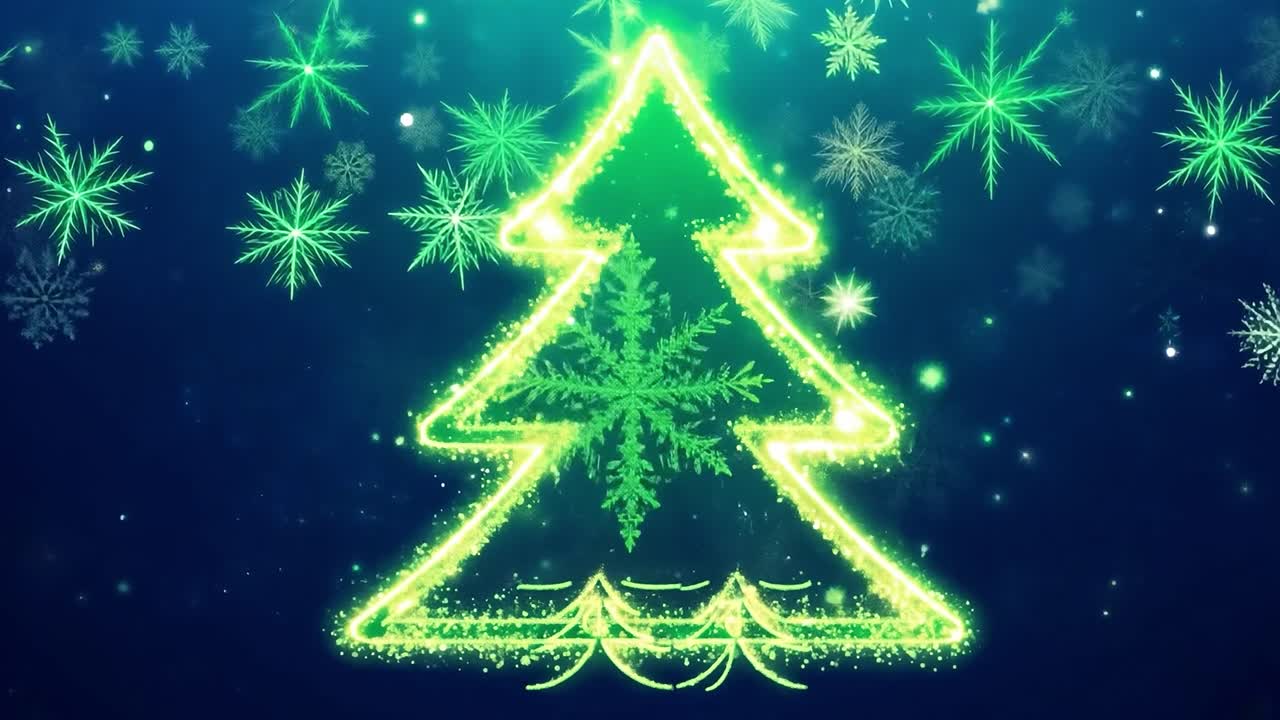 눈알이 있는 반이는 크리스마스 트리