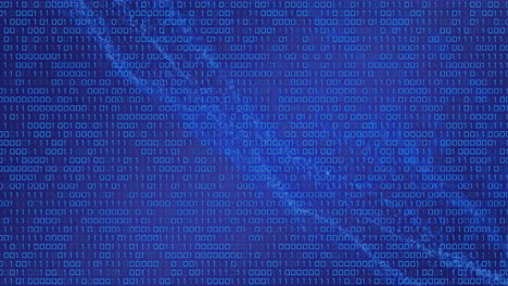 animation of dna strand and binary coding data processing