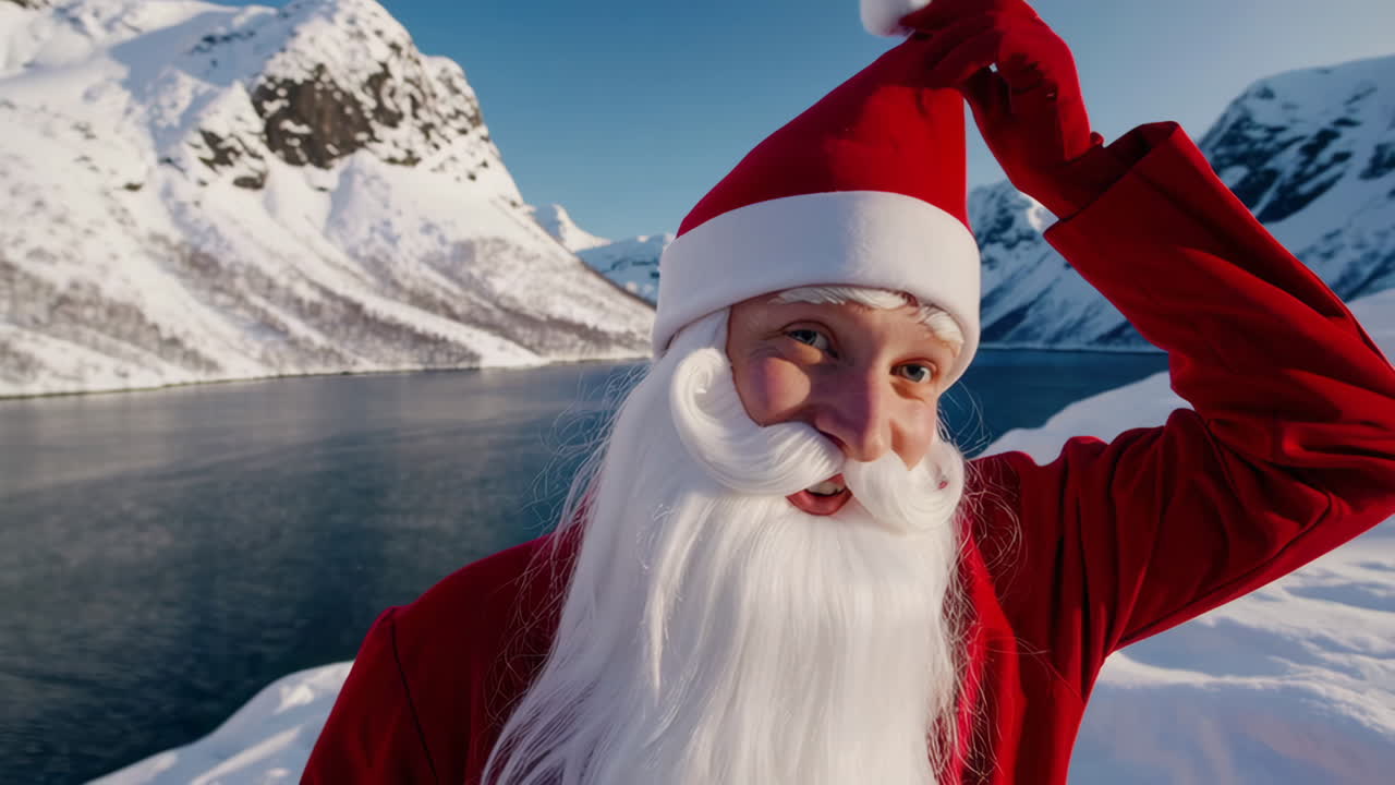 Santa Claus in the Snowy Mountains