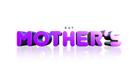 celebrate mothers day with a vibrant 3d text in purple and pink