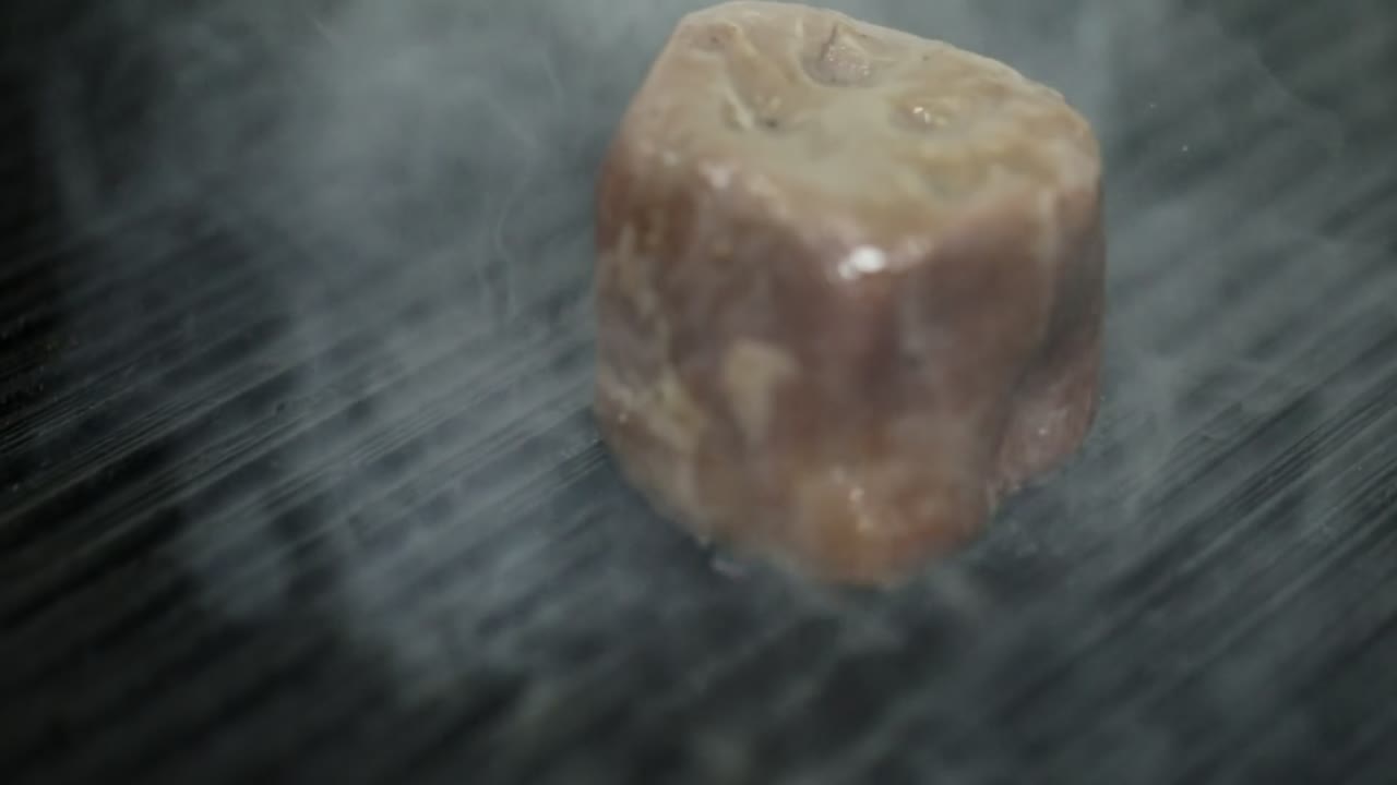 뜨거운 그릴의 전망, 클로즈업, 높은 각도