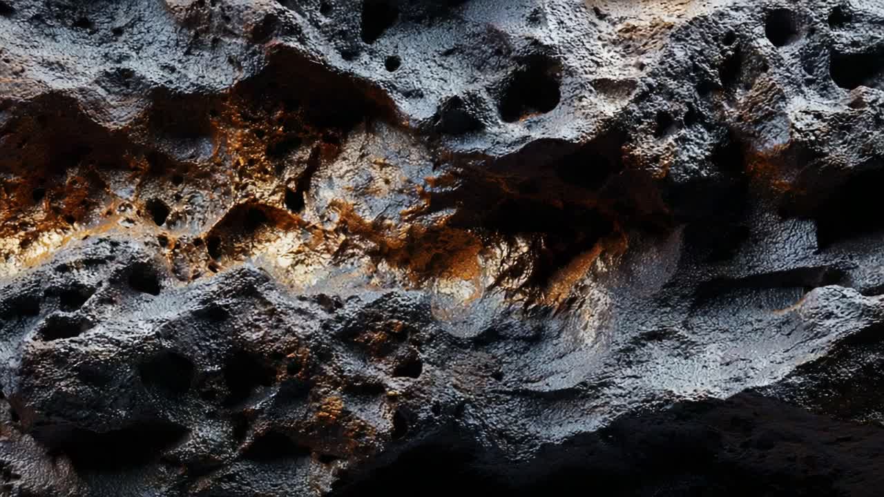 A Detailed Exploration of a Textured Rock Surface Revealing Layers of Color and Depth, Showcasing Natural Patterns and Intricate Features of Geologic Formations