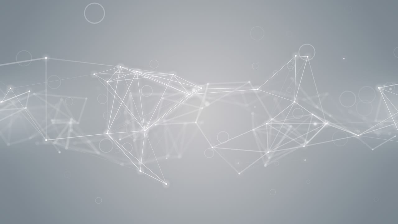 Plexus abstract network white technology science background loop