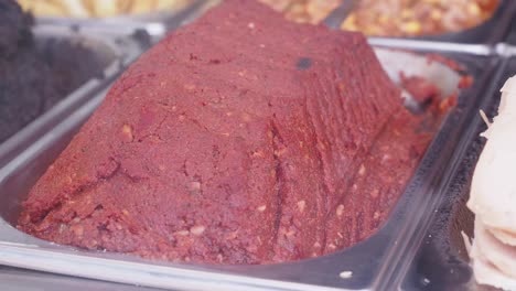 food display of red sauce