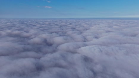 time lapse view of thick cloud formations flowing like waves across europe