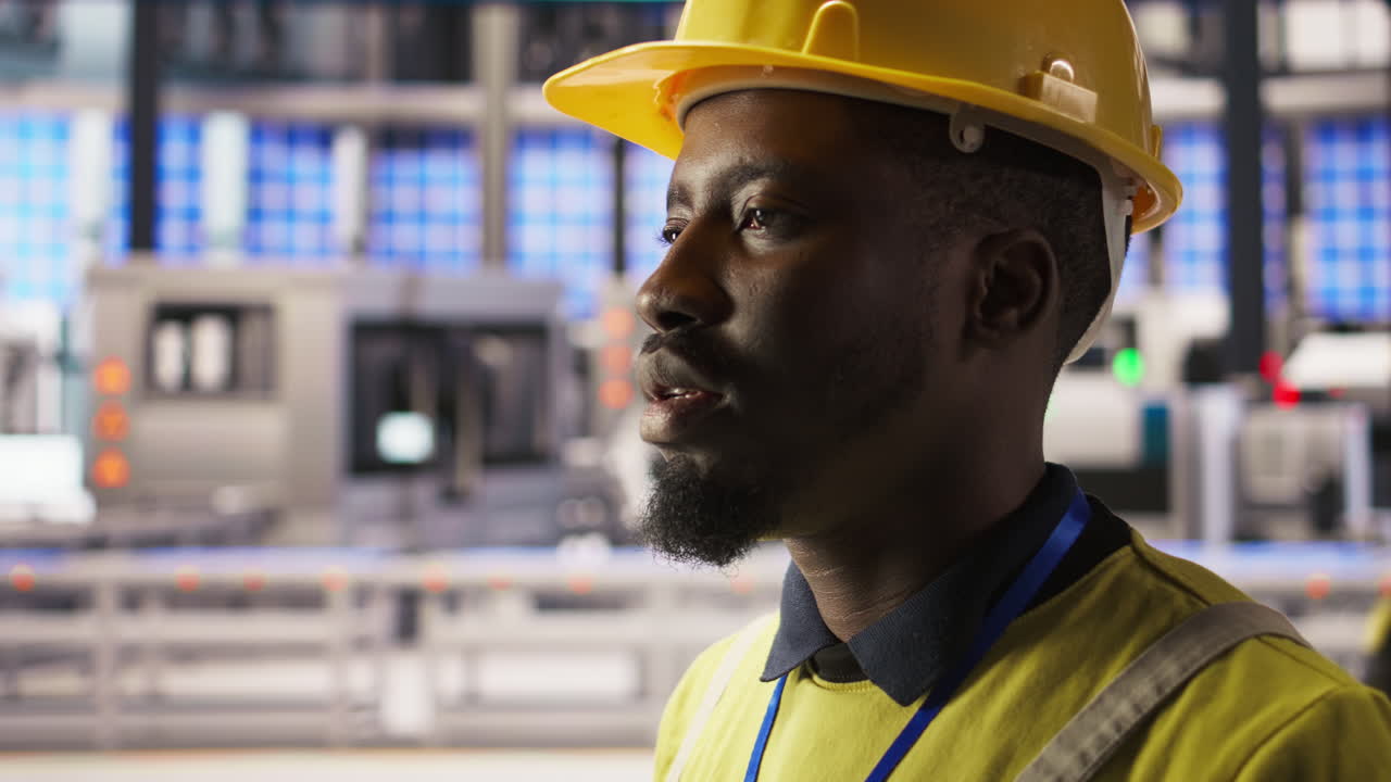 Vertical video Close up of professional testing equipment in industry 4.0 plant
