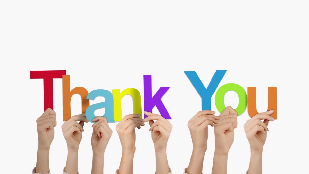 손을 들고 고마워요