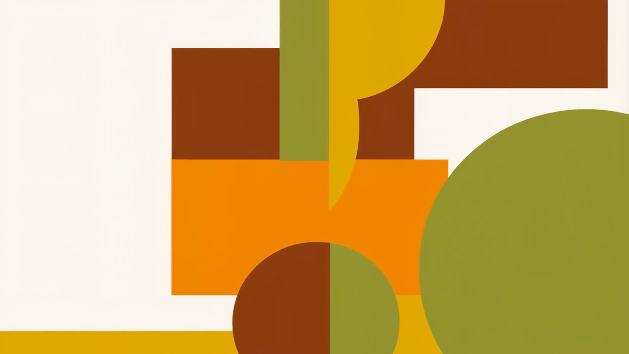 Abstract Geometric Composition with Earth Tones