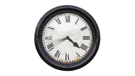reloj vintage aislado girando