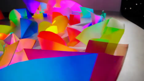 colorful geometric shapes installation