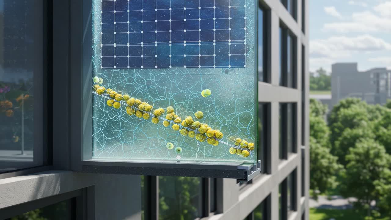 A Detailed Look at Innovative Architectural Integration of Solar Panels and Water Filtration Technology in Modern Urban Design