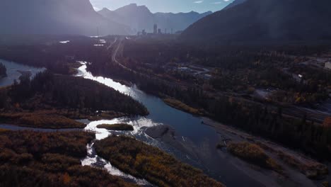 Factory-in-the-mountains-by-the-river-far-away