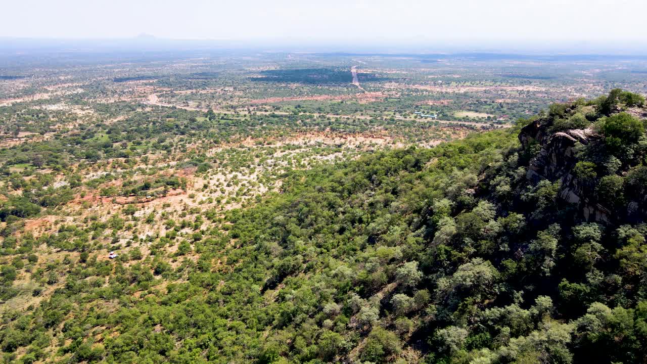 Udsigt over Afrika fra drone.