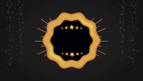 golden frame with stars animation