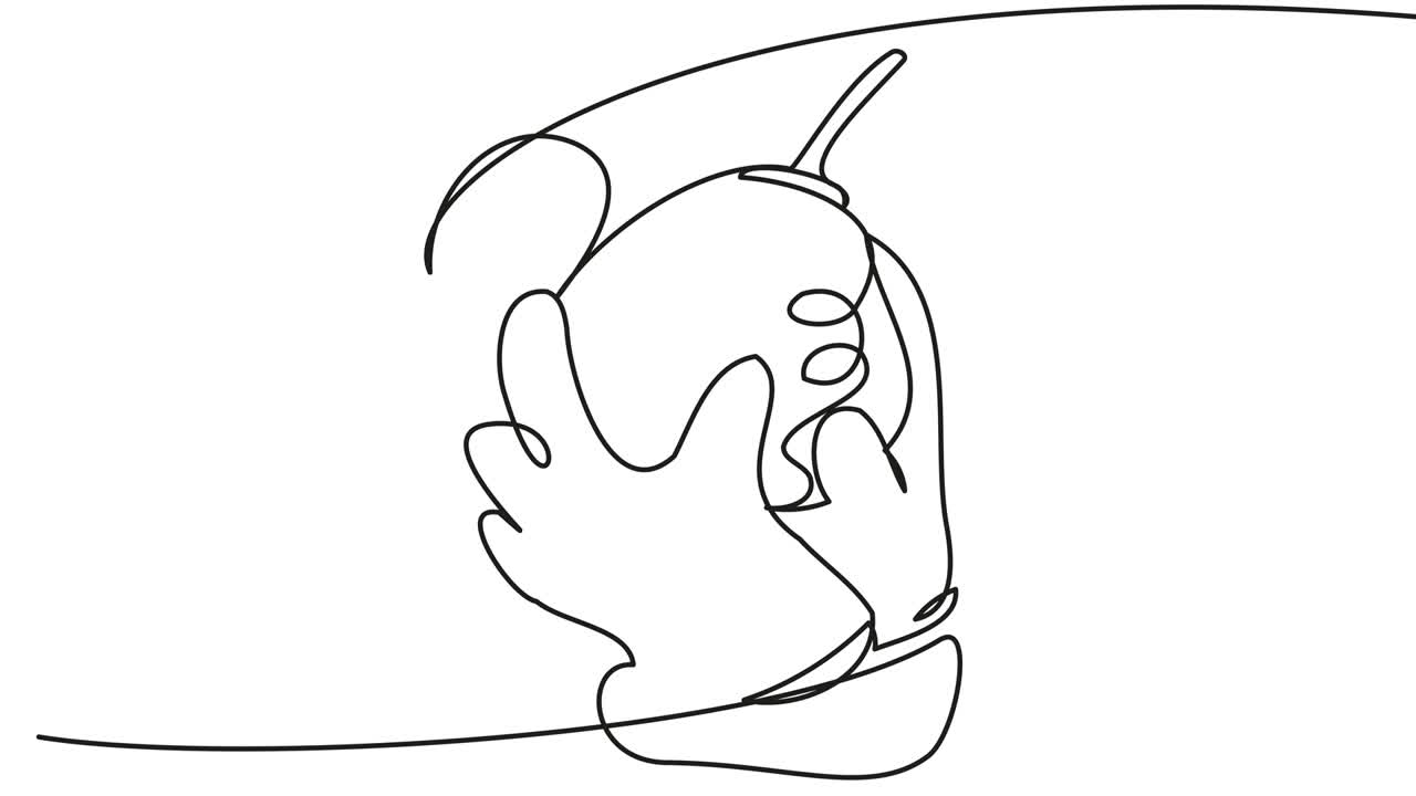 animación de dibujar un enema