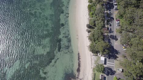 오스트레일리아 nsw 주 포트 스티븐스 에 있는 쇼알 베이 해변 위 에 있는 항공기