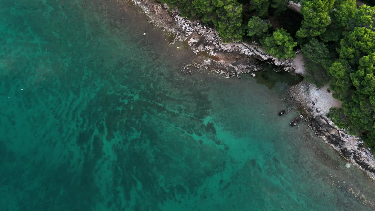 Marvelous aerial view on Croatian sea landscape and Mediterranean coastline