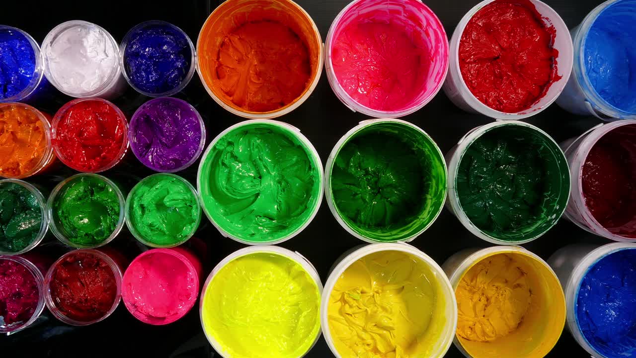 vista superior de varios colores para camisetas impresas