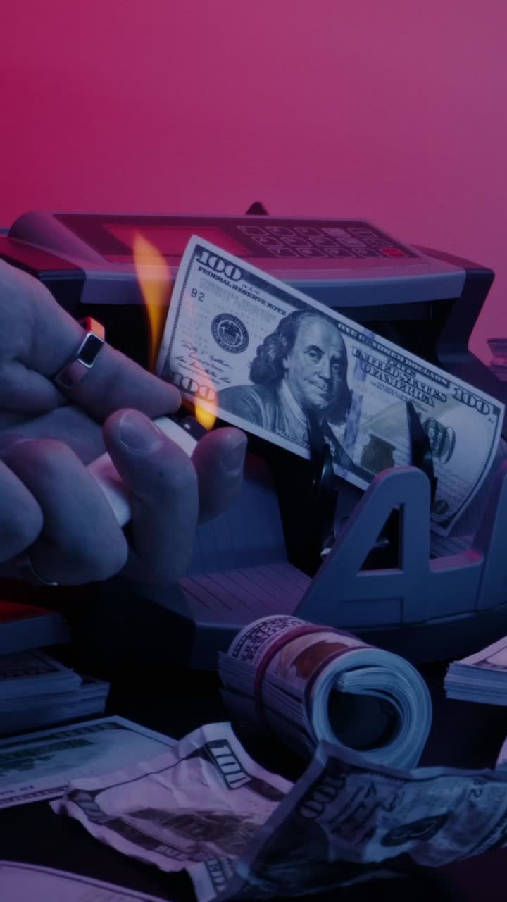 сжигание денег в детекторе подделок