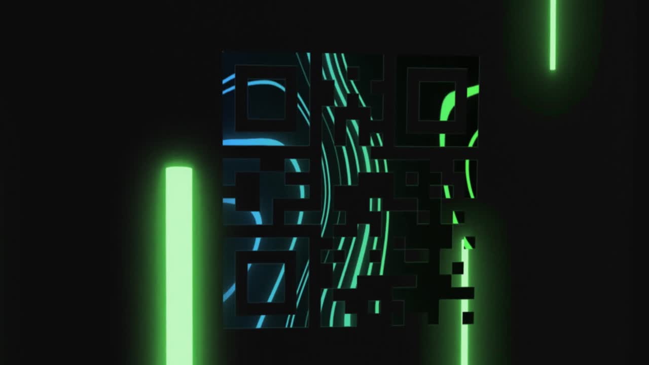 una animación del procesamiento de datos y la información digital que fluye a través de una red de servidores informáticos.