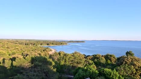 panoramic view of the adriatic sea from the austro-hungarian fortification forn in croatia