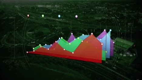 Animación-Del-Procesamiento-De-Datos-Y-Escaneo-Sobre-El-Paisaje-Urbano