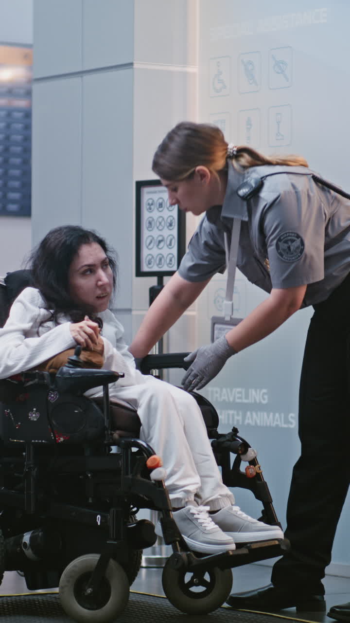 Airport Security Check for Disabled Passenger
