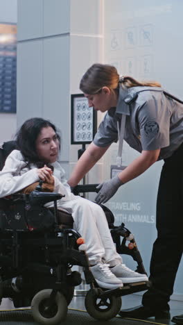 Airport Security Check for Disabled Passenger