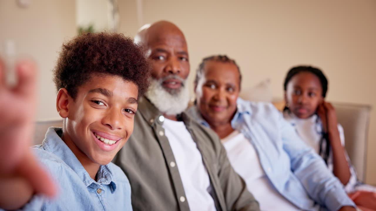 Happy Multi-Generational Family Portrait