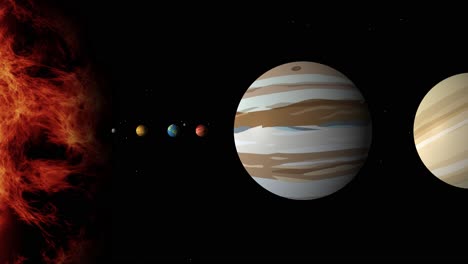 animación de la tierra, la luna y los satélites en el espacio