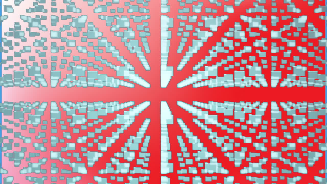 빨간색 배경에서 파일과 데이터 처리의 락의 애니메이션