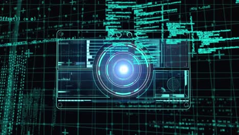 animation of scope scanning and data processing over grid