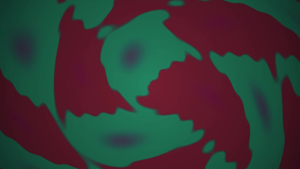 Dynamic Abstract Pattern with Swirling Red and Green Shapes