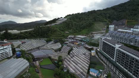 general landscape view of the brinchang district within the cameron highlands area of malaysia