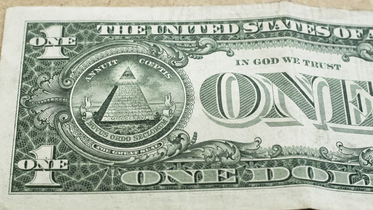 미국 달러 4k 뒷면의 모든 보는 눈