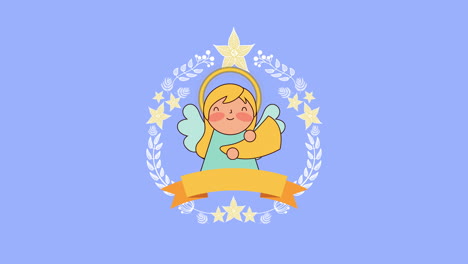 cute little angel manger character