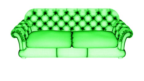 mesh of the sofa. looping footage has 4k resolution.