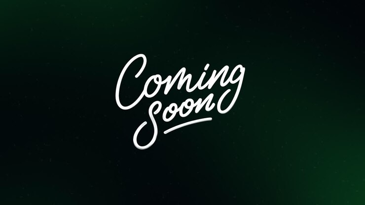 Animated 'Coming Soon' Text on Dark Green Background