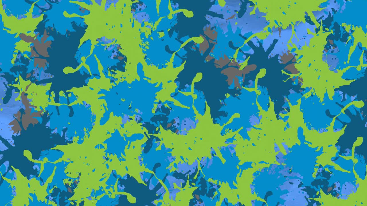 animação de manchas coloridas sobre pimenta azul