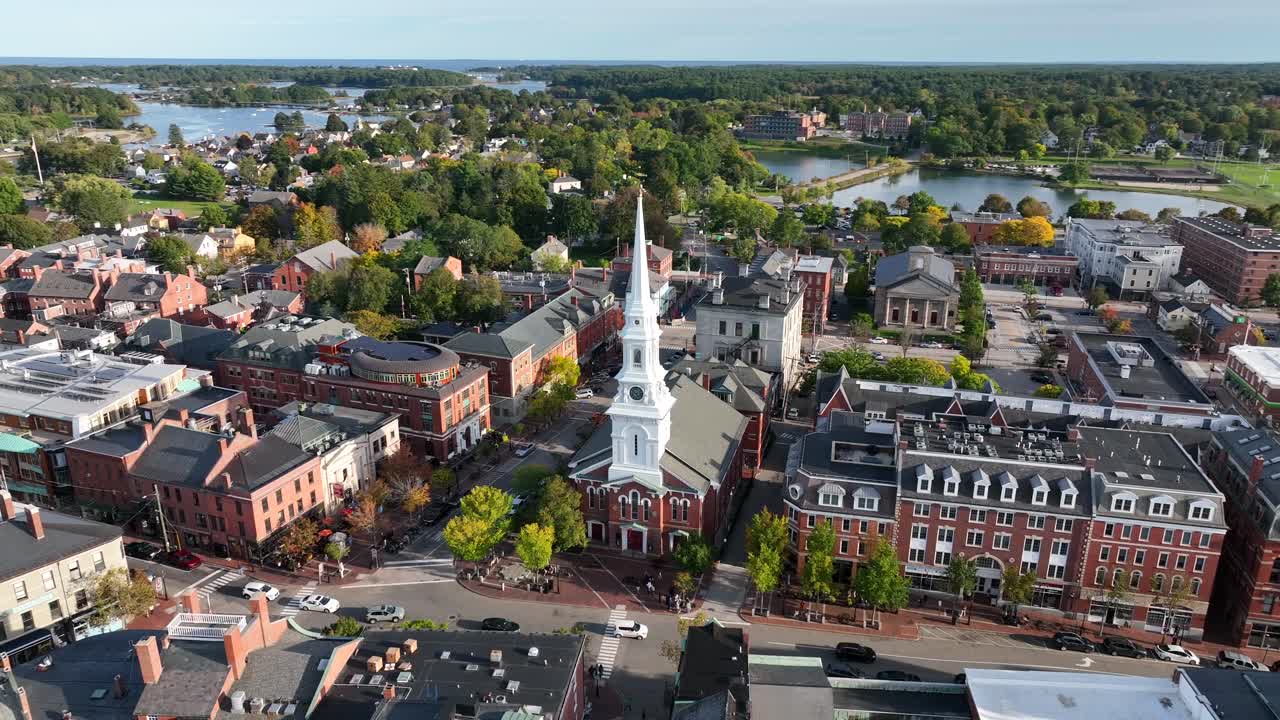 красивая рыночная площадь в центре портсмута нью-хэмпшир