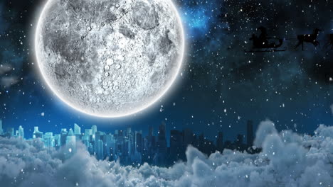 winter scenery at night