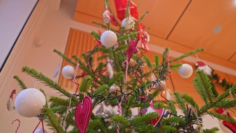 low angle view of a styled christmas tree