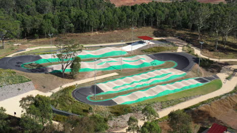 toma aérea del parque wylde ride bmx en sydney