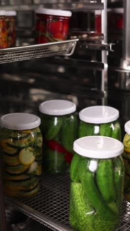 preserved vegetables in jars