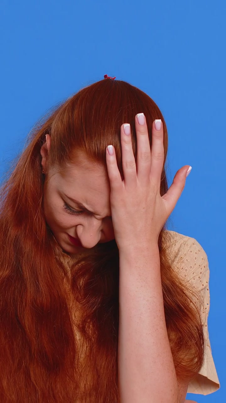 Young sad woman loses becoming surprised by lottery results bad fortune loss unlucky fortune news