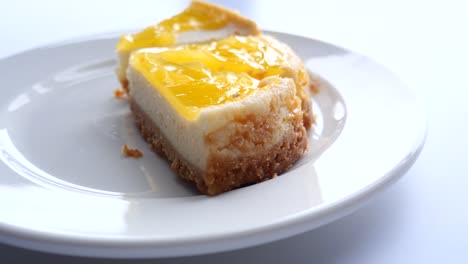 slice of lemon cheesecake