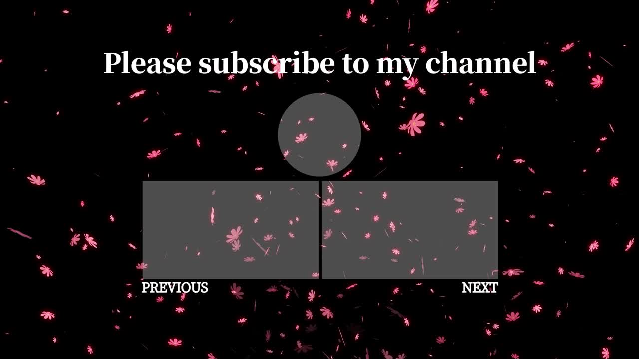 코스모스 꽃 입자 엔드 카드 엔딩 스크린 모션 그래픽